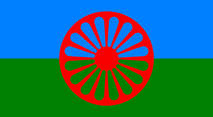 Den romska flaggan.